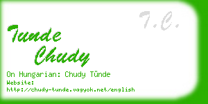 tunde chudy business card